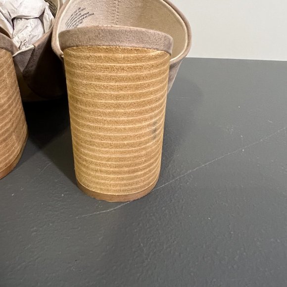 NWOT BP Callum Open Toe Mule in Beige Taupe (8) - Picture 5 of 10